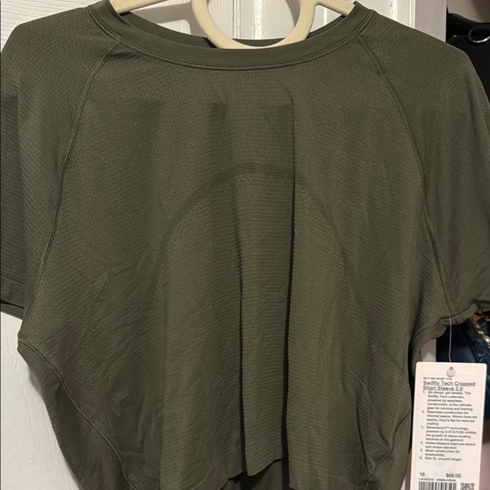 Swiftly Tech Cropped Short Sleeve 2.0 Green Lululemon